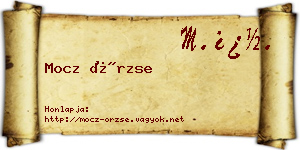Mocz Örzse névjegykártya